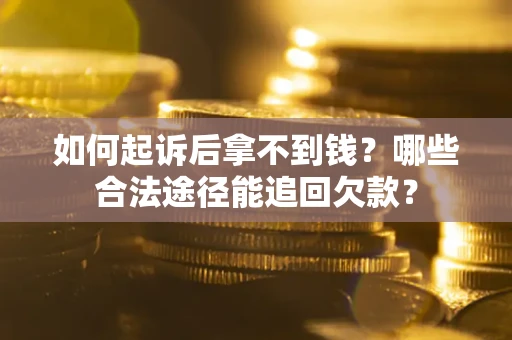 济南如何起诉后拿不到钱？哪些合法途径能追回欠款？