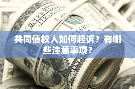 济南共同债权人如何起诉？有哪些注意事项？